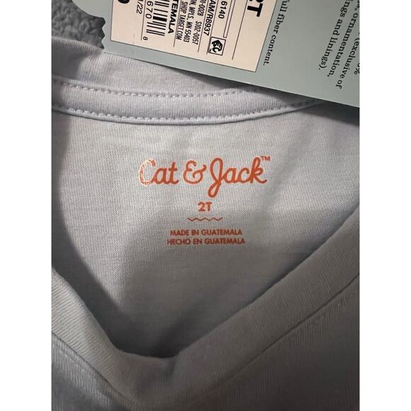 Cat & Jack Size 2T Denim Adjustable Shorts With Ice Cream T-Shirt. New T3 - Picture 3 of 10